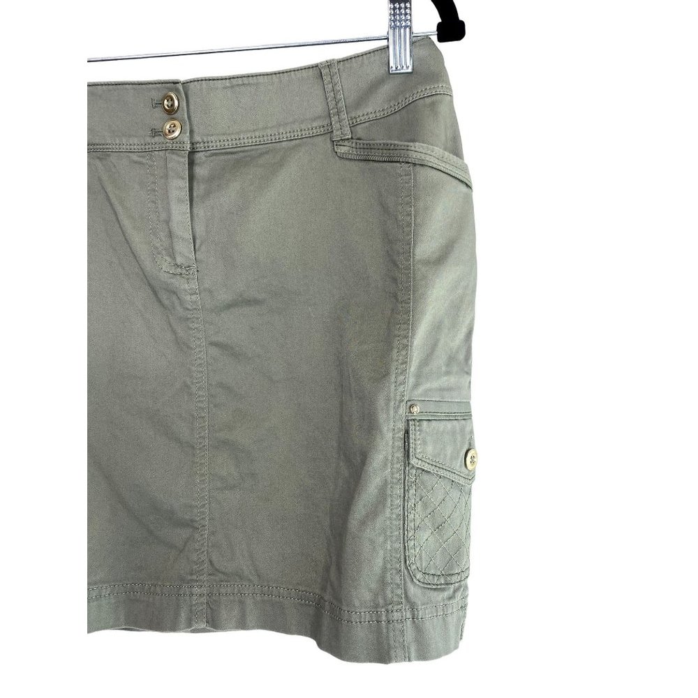 White House Black Market Olive Cargo Skirt 2 - Picture 5 of 9
